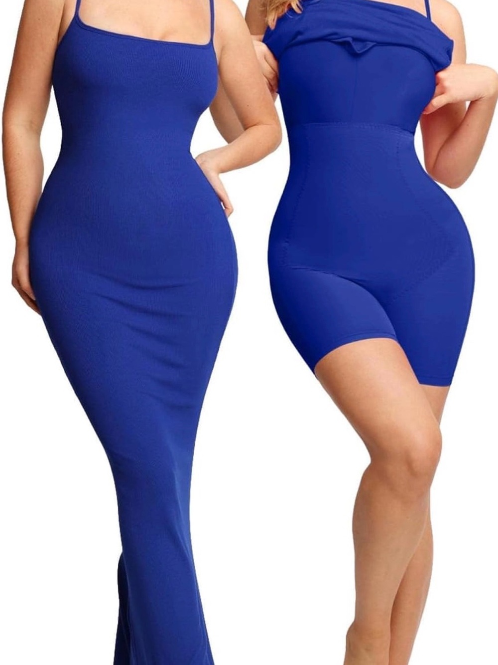 Women's Royal Blue Maxi Slip Dress - Sleeveless